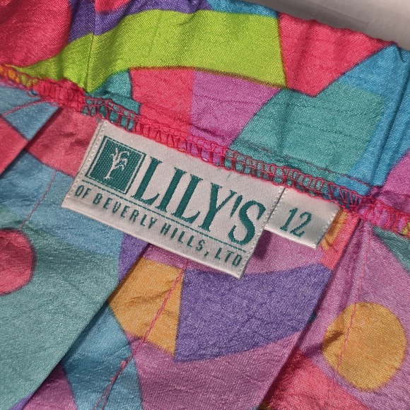Vintage Lily's of Beverly Hills Tennis Style Golf Skirt Sz 12 Geometric USA Y2K - Picture 10 of 11